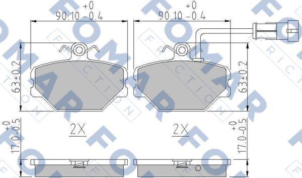 FOMAR Friction FO 448281 - Brake Pad Set, disc brake autospares.lv