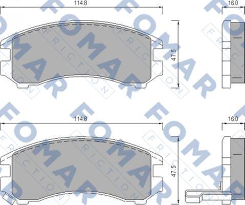 FOMAR Friction FO 443681 - Brake Pad Set, disc brake autospares.lv