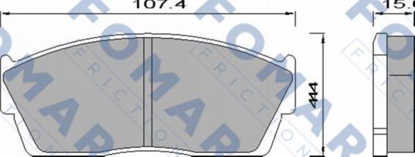 FOMAR Friction FO 442181 - Brake Pad Set, disc brake autospares.lv