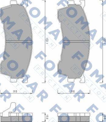 FOMAR Friction FO 459481 - Brake Pad Set, disc brake autospares.lv