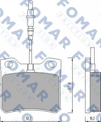 FOMAR Friction FO 454881 - Brake Pad Set, disc brake autospares.lv