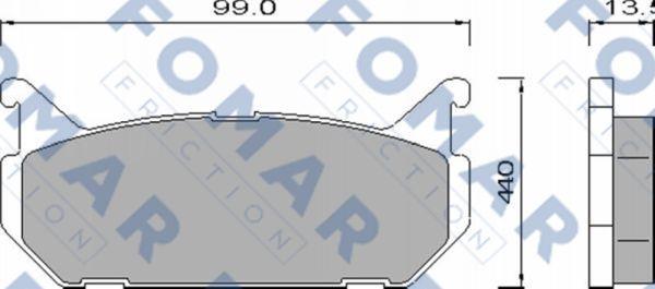 FOMAR Friction FO 455181 - Brake Pad Set, disc brake autospares.lv