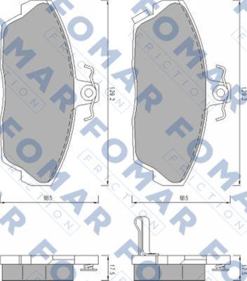 FOMAR Friction FO 456181 - Brake Pad Set, disc brake autospares.lv