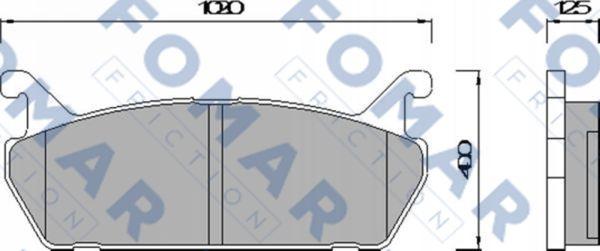 FOMAR Friction FO 451981 - Brake Pad Set, disc brake autospares.lv