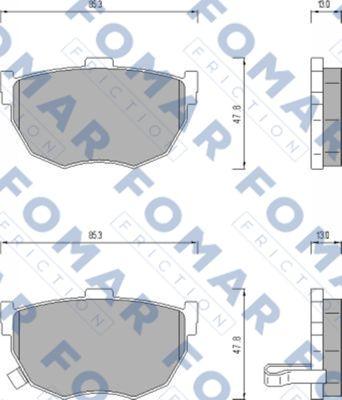 FOMAR Friction FO 451681 - Brake Pad Set, disc brake autospares.lv