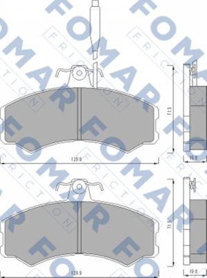 FOMAR Friction FO 453081 - Brake Pad Set, disc brake autospares.lv