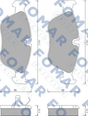 FOMAR Friction FO 457481 - Brake Pad Set, disc brake autospares.lv