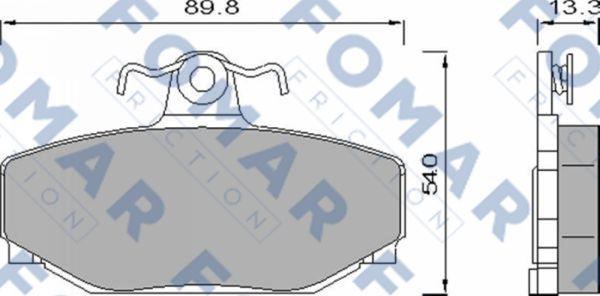 FOMAR Friction FO 457081 - Brake Pad Set, disc brake autospares.lv