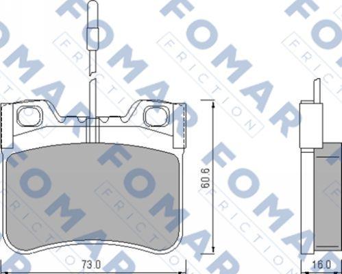 FOMAR Friction FO 469581 - Brake Pad Set, disc brake autospares.lv