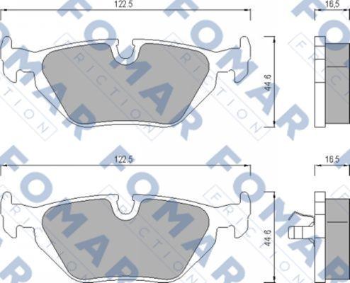 FOMAR Friction FO 469881 - Brake Pad Set, disc brake autospares.lv