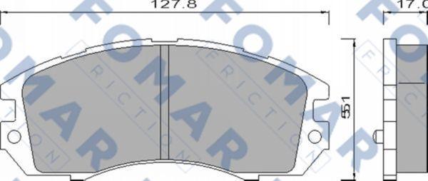 FOMAR Friction FO 464181 - Brake Pad Set, disc brake autospares.lv