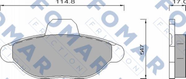 FOMAR Friction FO 465981 - Brake Pad Set, disc brake autospares.lv