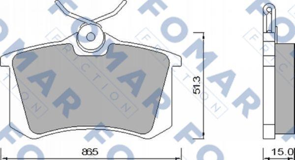 FOMAR Friction FO 465381 - Brake Pad Set, disc brake autospares.lv