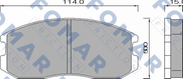 FOMAR Friction FO 460181 - Brake Pad Set, disc brake autospares.lv