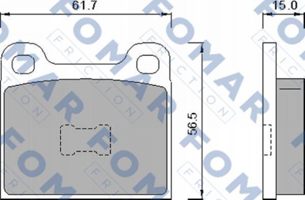 FOMAR Friction FO 460888 - Brake Pad Set, disc brake autospares.lv