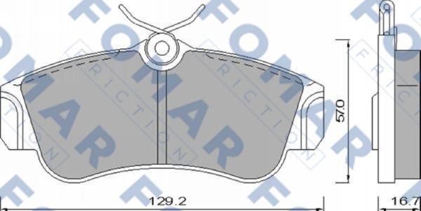 FOMAR Friction FO 461981 - Brake Pad Set, disc brake autospares.lv