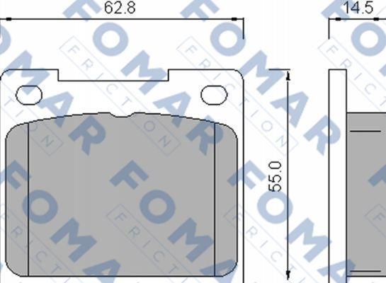 FOMAR Friction FO 461585 - Brake Pad Set, disc brake autospares.lv