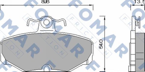 FOMAR Friction FO 468981 - Brake Pad Set, disc brake autospares.lv