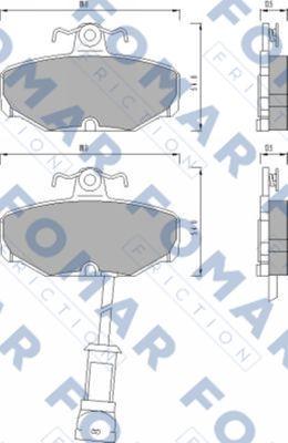 FOMAR Friction FO 468581 - Brake Pad Set, disc brake autospares.lv