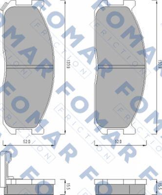 FOMAR Friction FO 462881 - Brake Pad Set, disc brake autospares.lv