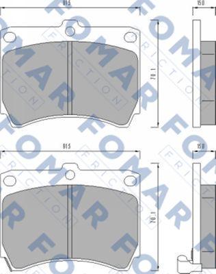 FOMAR Friction FO 462281 - Brake Pad Set, disc brake autospares.lv