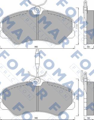 FOMAR Friction FO 467481 - Brake Pad Set, disc brake autospares.lv