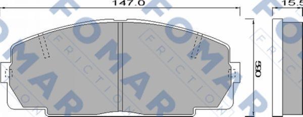 FOMAR Friction FO 489481 - Brake Pad Set, disc brake autospares.lv