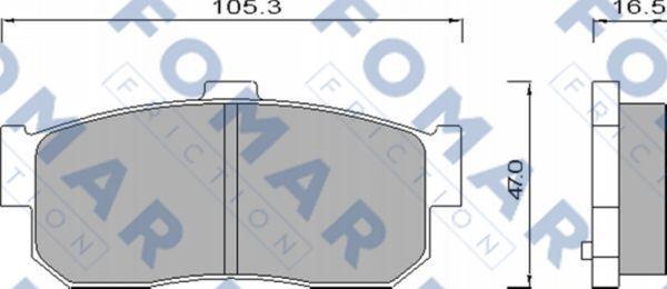 FOMAR Friction FO 488981 - Brake Pad Set, disc brake autospares.lv