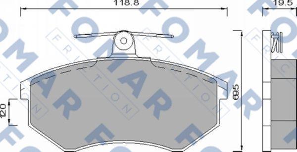 FOMAR Friction FO 488581 - Brake Pad Set, disc brake autospares.lv