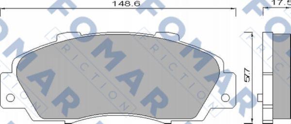 FOMAR Friction FO 488181 - Brake Pad Set, disc brake autospares.lv