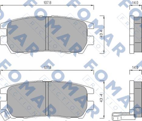 FOMAR Friction FO 482181 - Brake Pad Set, disc brake autospares.lv