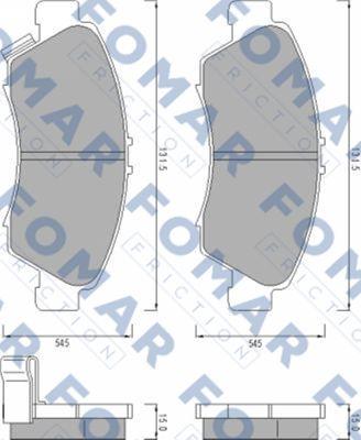 FOMAR Friction FO 487281 - Brake Pad Set, disc brake autospares.lv