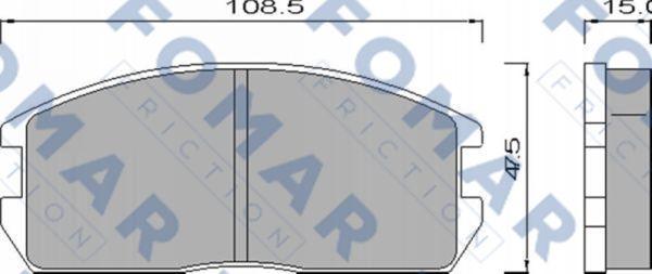 FOMAR Friction FO 439581 - Brake Pad Set, disc brake autospares.lv