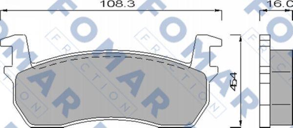 FOMAR Friction FO 434581 - Brake Pad Set, disc brake autospares.lv