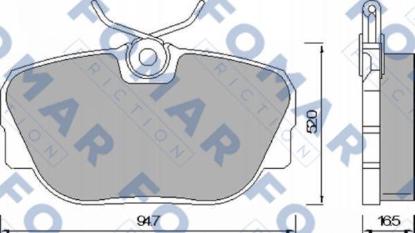 FOMAR Friction FO 434281 - Brake Pad Set, disc brake autospares.lv