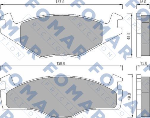 FOMAR Friction FO 436481 - Brake Pad Set, disc brake autospares.lv