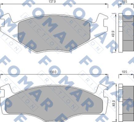 FOMAR Friction FO 436681 - Brake Pad Set, disc brake autospares.lv