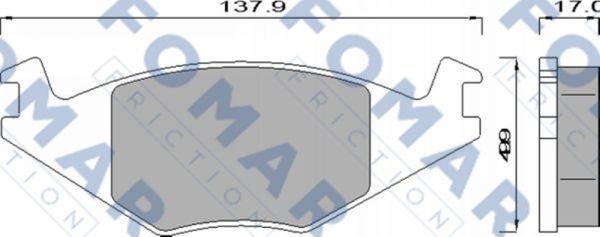 FOMAR Friction FO 436881 - Brake Pad Set, disc brake autospares.lv