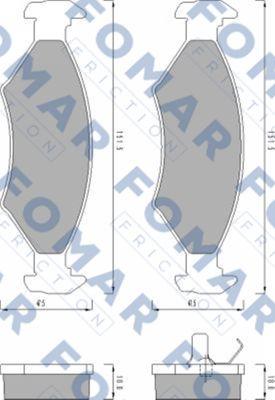 FOMAR Friction FO 430981 - Brake Pad Set, disc brake autospares.lv