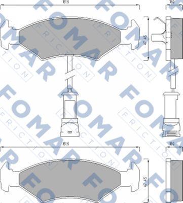 FOMAR Friction FO 431181 - Brake Pad Set, disc brake autospares.lv