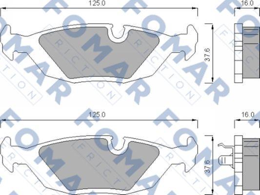 FOMAR Friction FO 438181 - Brake Pad Set, disc brake autospares.lv