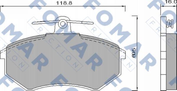 FOMAR Friction FO 433281 - Brake Pad Set, disc brake autospares.lv