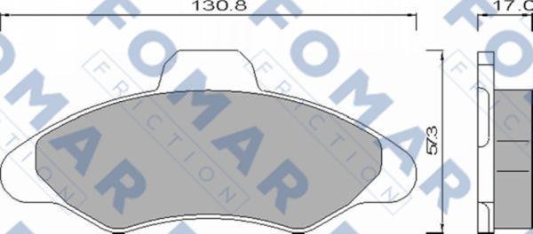 FOMAR Friction FO 432481 - Brake Pad Set, disc brake autospares.lv