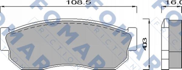 FOMAR Friction FO 432181 - Brake Pad Set, disc brake autospares.lv