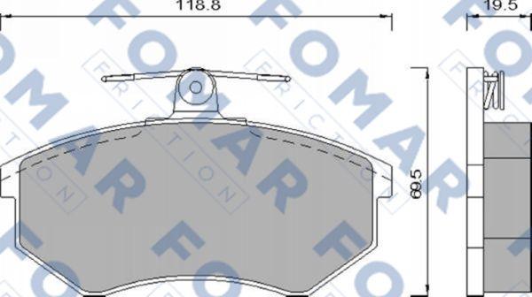 FOMAR Friction FO 432781 - Brake Pad Set, disc brake autospares.lv