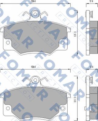 FOMAR Friction FO 437381 - Brake Pad Set, disc brake autospares.lv