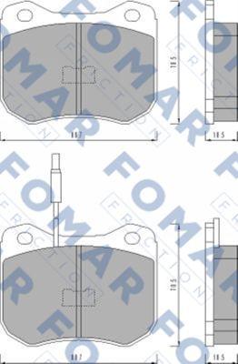 FOMAR Friction FO 426281 - Brake Pad Set, disc brake autospares.lv