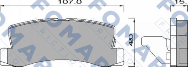 FOMAR Friction FO 428881 - Brake Pad Set, disc brake autospares.lv