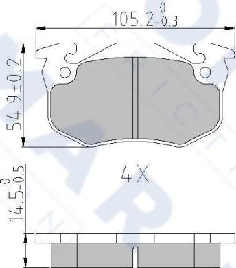 FOMAR Friction FO 428281 - Brake Pad Set, disc brake autospares.lv