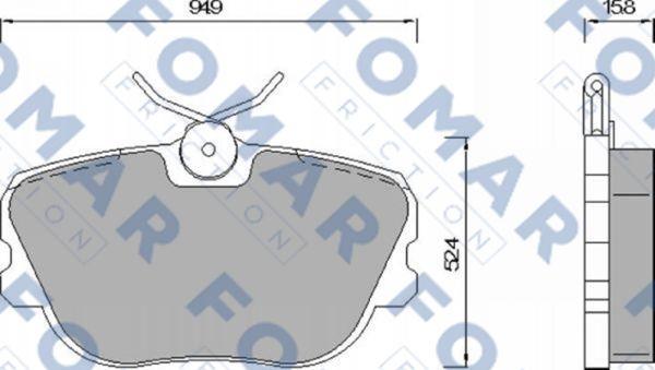 FOMAR Friction FO 422981 - Brake Pad Set, disc brake autospares.lv